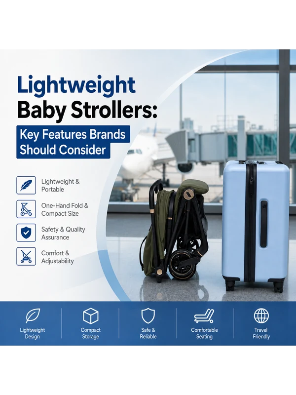 Supplied editorial artwork: Lightweight Baby Strollers: Key Features Brands Should Consider